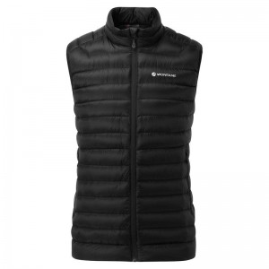 Black Montane Anti-Freeze Down Men's Vest | MJU4479FF