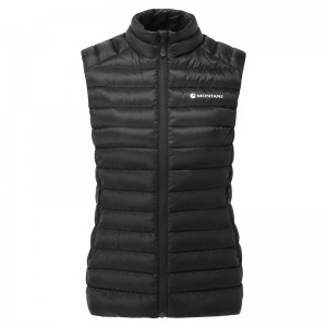 Black Montane Anti-Freeze Down Women's Vest | YUD6167FA