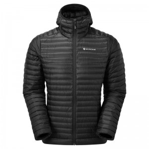 Black Montane Anti-Freeze Lite Hooded Men's Down Jackets | YOI114OE