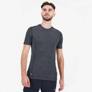 Black Montane Primino 140 Men's T Shirts | WXT5138HF