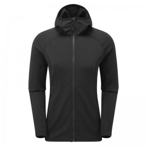 Black Montane Protium Hooded Women's Fleece Jackets | DYU640NH