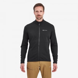 Black Montane Protium Men's Fleece Jackets | EIM9232QF