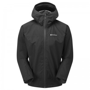 Black Montane Spirit Men's Waterproof Jackets | KDV746KY