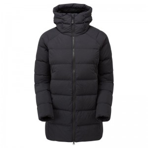 Black Montane Tundra Hooded Women's Down Jackets | FQJ6955NI