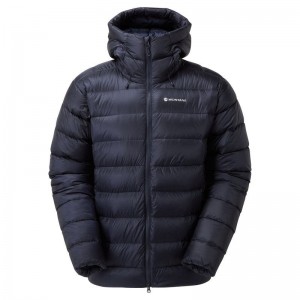 Dark Blue Montane Anti-Freeze XT Hooded Men's Down Jackets | MQC7018VD