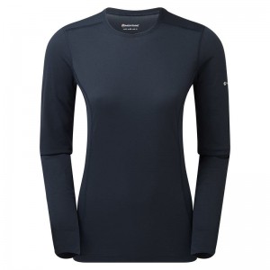 Dark Blue Montane Dart Lite Long Sleeve Women's T Shirts | HBY6322IU