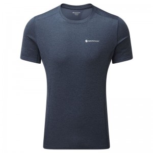 Dark Blue Montane Dart Men's T Shirts | LYU327TP