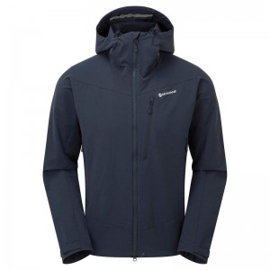 Dark Blue Montane Dyno LT Men's Softshell Jackets | SAD1538AT