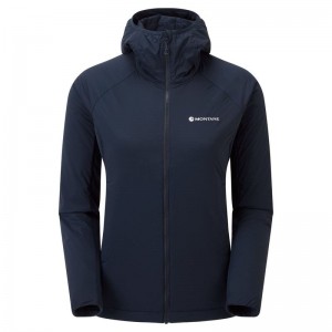 Dark Blue Montane Fireball Lite Hooded Women's Insulated Jackets | EPC5359JR