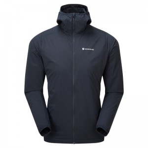 Dark Blue Montane Fireball Nano Hooded Men's Jackets | IMQ450GL