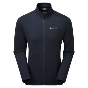 Dark Blue Montane Protium Men's Fleece Jackets | EJN3283OT