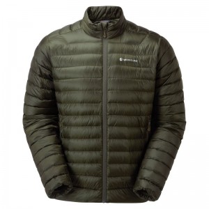 Dark Green Montane Anti-Freeze Men's Down Jackets | QHP4116KA