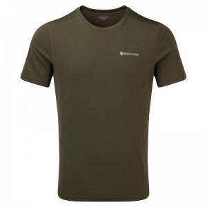 Dark Green Montane Dart Men's T Shirts | BVI7858TL