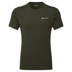 Dark Green Montane Dart Men's T Shirts | EZK7942WG