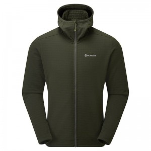 Dark Green Montane Protium XT Hooded Men's Fleece Jackets | SLW6231WC