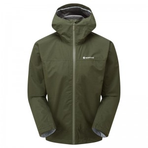 Dark Green Montane Spirit Men's Waterproof Jackets | IAM7184DL