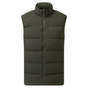 Dark Green Montane Tundra Down Men's Vest | XAO7483IP