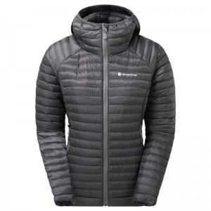 Dark Grey Montane Anti-Freeze Lite Hooded Women's Down Jackets | HQT3399WP