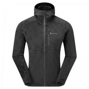 Dark Grey Montane Protium XPD Hooded Men's Fleece Jackets | OMF5491LZ