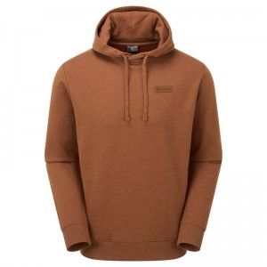 Dark Orange Montane Mono Logo Men's Hoodie | KLZ5232ND