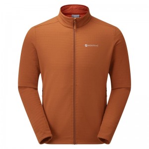 Dark Orange Montane Protium XT Men's Fleece Jackets | YLX4198JZ