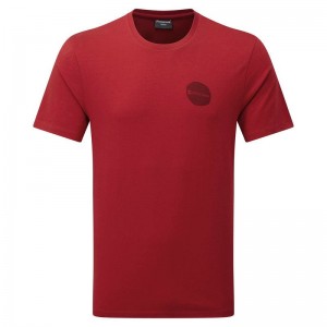 Dark Red Montane Transpose Men's T Shirts | RFA6191XL