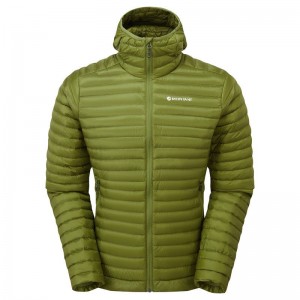 Green Montane Anti-Freeze Lite Hooded Men's Down Jackets | ROL7848OO