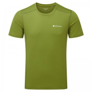 Green Montane Dart Lite Men's T Shirts | RUX2285GP