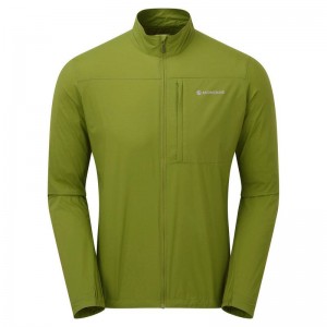 Green Montane Featherlite Windproof Men's Jackets | UYB1595ER