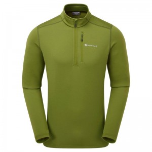 Green Montane Fury Zip Pull-On Men's Fleece | XOY8074HP