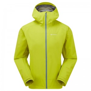 Green Montane Phase Lite Men's Waterproof Jackets | JQS3692NR