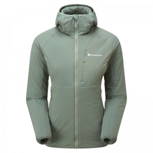 Grey Green Montane Fireball Women's Softshell Jackets | DQR2288QR