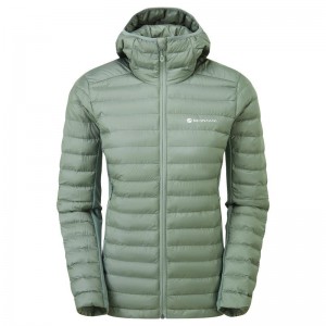 Grey Green Montane Icarus Lite Hooded Women's Jackets | AOQ6245AQ