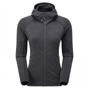 Grey Montane Protium Hooded Women's Fleece Jackets | YMX946FL