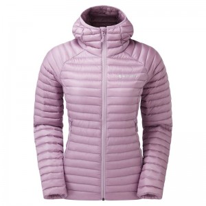 Grey Purple Montane Anti-Freeze Lite Hooded Women's Down Jackets | PKI441CV