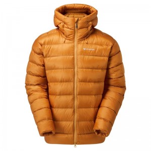 Orange Montane Anti-Freeze XT Hooded Men's Down Jackets | FSL3074VK