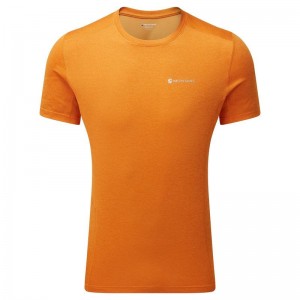 Orange Montane Dart Men's T Shirts | AGU2625RW