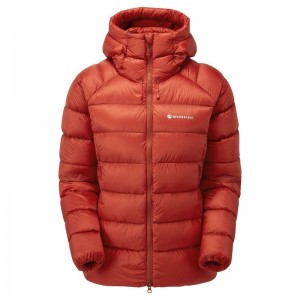 Orange Red Montane Anti-Freeze XT Hooded Women's Down Jackets | TOX90100TH