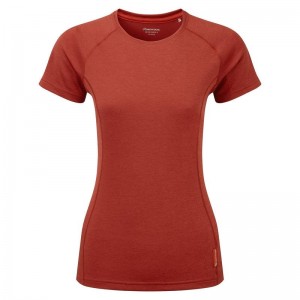 Orange Red Montane Dart Women's T Shirts | LZJ327XU