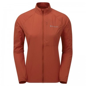 Orange Red Montane Featherlite Windproof Women's Jackets | DYN2274IH