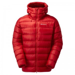 Red Montane Anti-Freeze XT Hooded Men's Down Jackets | VEC7113OZ