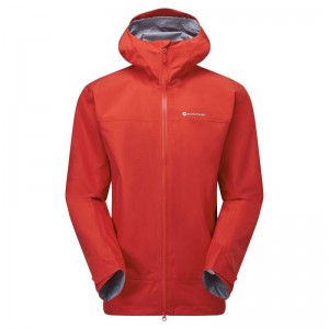 Red Montane Phase Men's Waterproof Jackets | YAJ7556OE