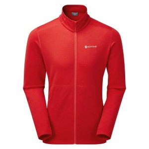 Red Montane Protium Men's Fleece Jackets | ITO9125FD