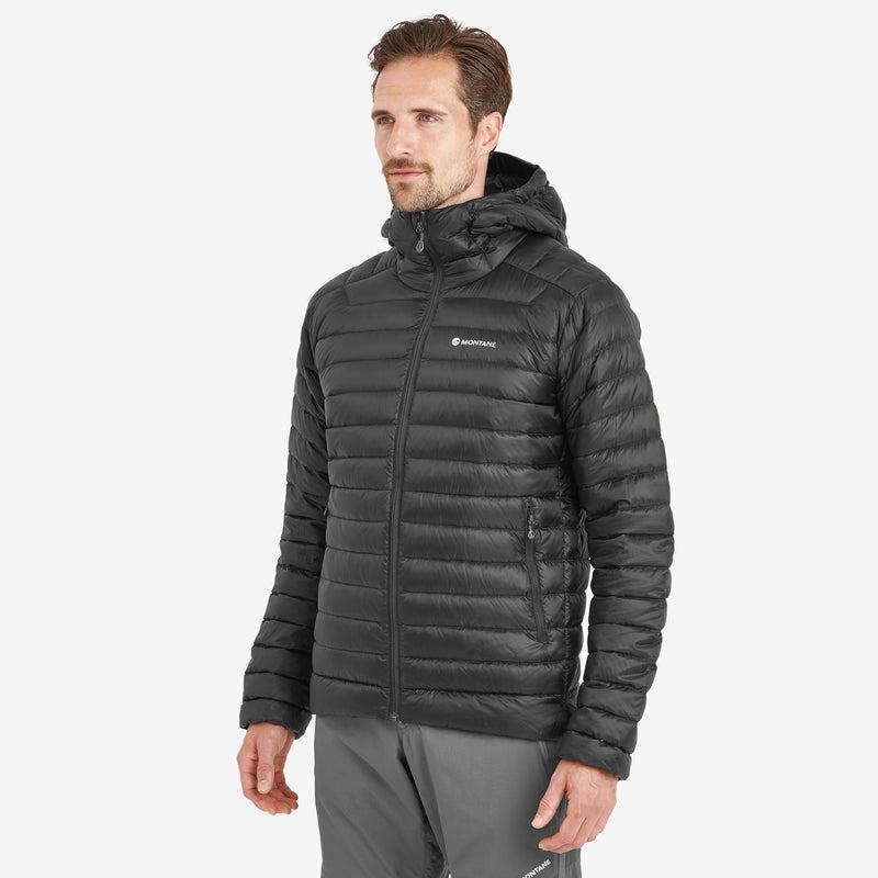 Black Montane Anti-Freeze Hooded Men's Down Jackets | POH2274AO