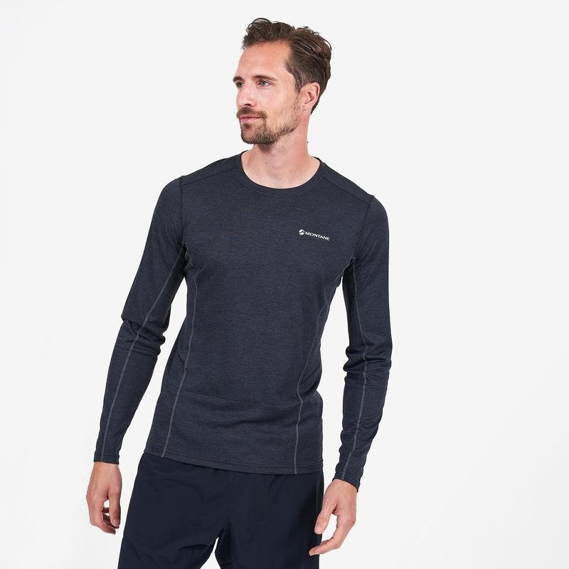 Black Montane Dart Long Sleeve Men's T Shirts | JVJ3430ON