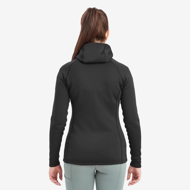 Black Montane Fury Hooded Women's Fleece Jackets | OBV1761QH