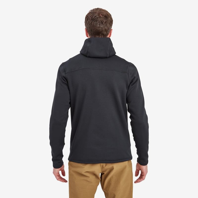 Black Montane Fury XT Hooded Men's Fleece Jackets | YZM3716PN