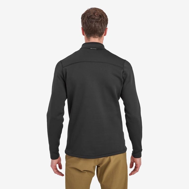 Black Montane Fury Zip Pull-On Men's Fleece | DXM5252QT