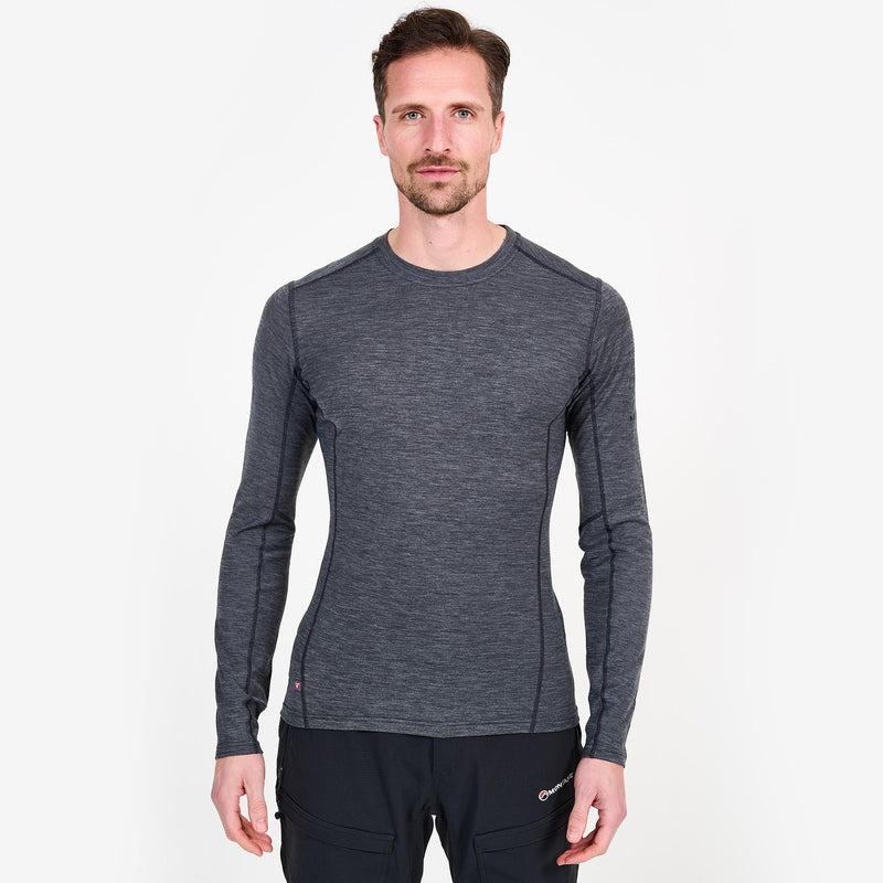 Black Montane Primino 140 Long Sleeve Men's T Shirts | XSD1115IJ