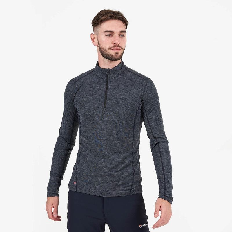 Black Montane Primino 140 Zip Neck Men's Base Layer Tops | ZCL6086UF